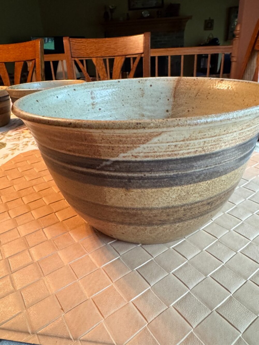 Zappa Pottery Signed Studio Art Stoneware Serving Bowl Round 9 1/2" x 5"